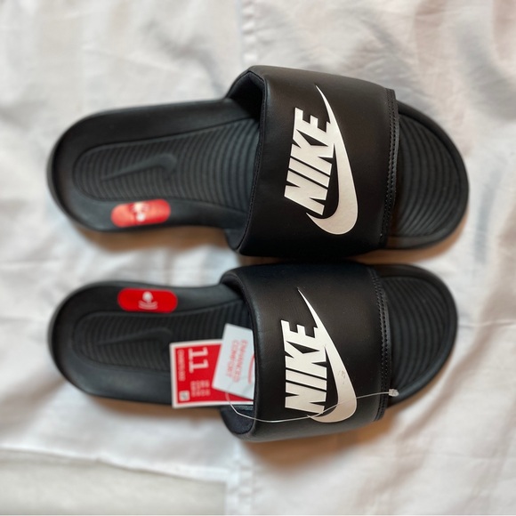 Nike Black Comfort Slides - Picture 1 of 7